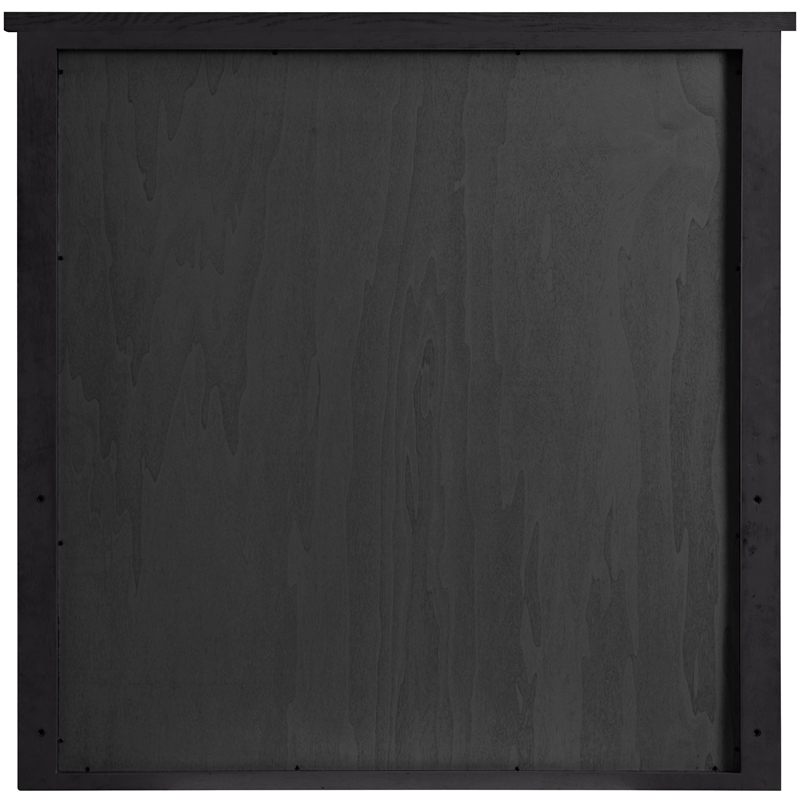 Meridian Furniture Astrid Black Solid Wood And Oak Veneer Mirror