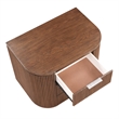 Meridian Furniture Astrid Black Solid Wood And Oak Veneer Nightstand