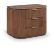 Meridian Furniture Astrid Black Solid Wood And Oak Veneer Nightstand