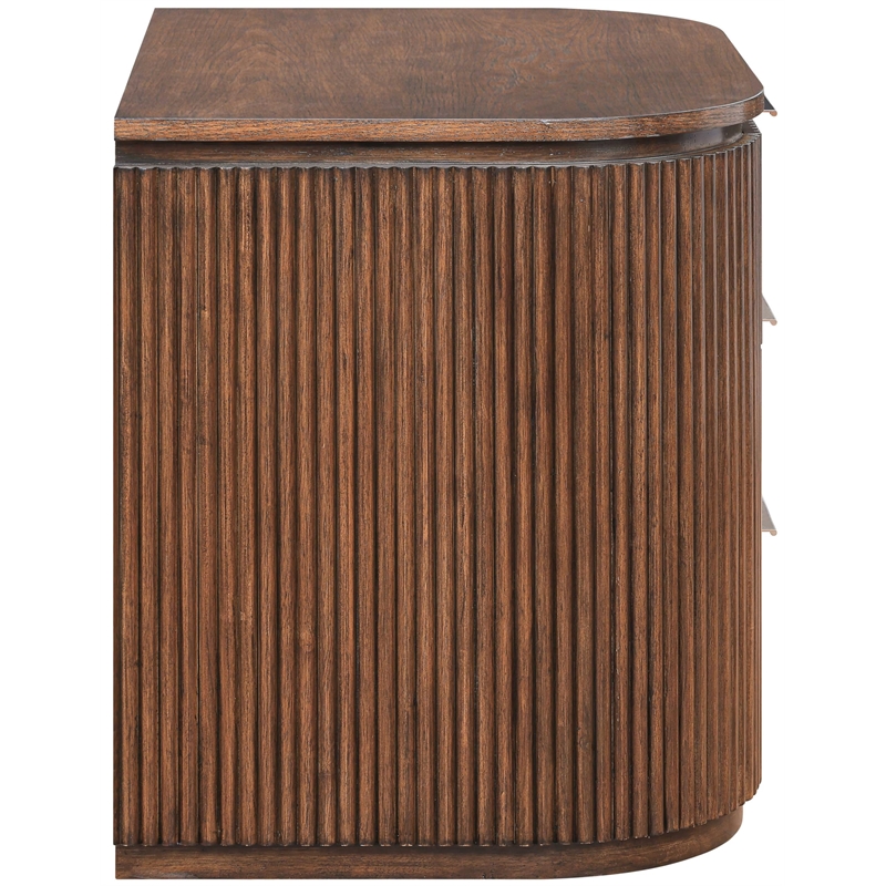 Meridian Furniture Astrid Black Solid Wood And Oak Veneer Nightstand