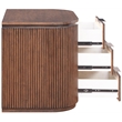 Meridian Furniture Astrid Black Solid Wood And Oak Veneer Nightstand