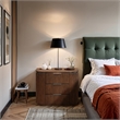 Meridian Furniture Astrid Brown Solid Wood And Oak Veneer Nightstand