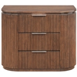 Meridian Furniture Astrid Brown Solid Wood And Oak Veneer Nightstand