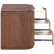 Meridian Furniture Astrid Brown Solid Wood And Oak Veneer Nightstand