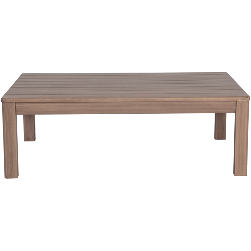Meridian Furniture Newport Natural Acacia Wood Patio Coffee Table