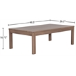 Meridian Furniture Newport Natural Acacia Wood Patio Coffee Table