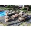 Meridian Furniture Newport Grey Water Resist Fabric Patio Chair w/ Cover