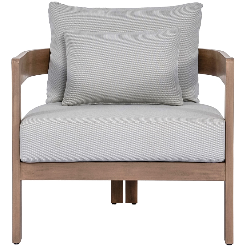 Meridian Furniture Newport Grey Water Resist Fabric Patio Chair w/ Cover