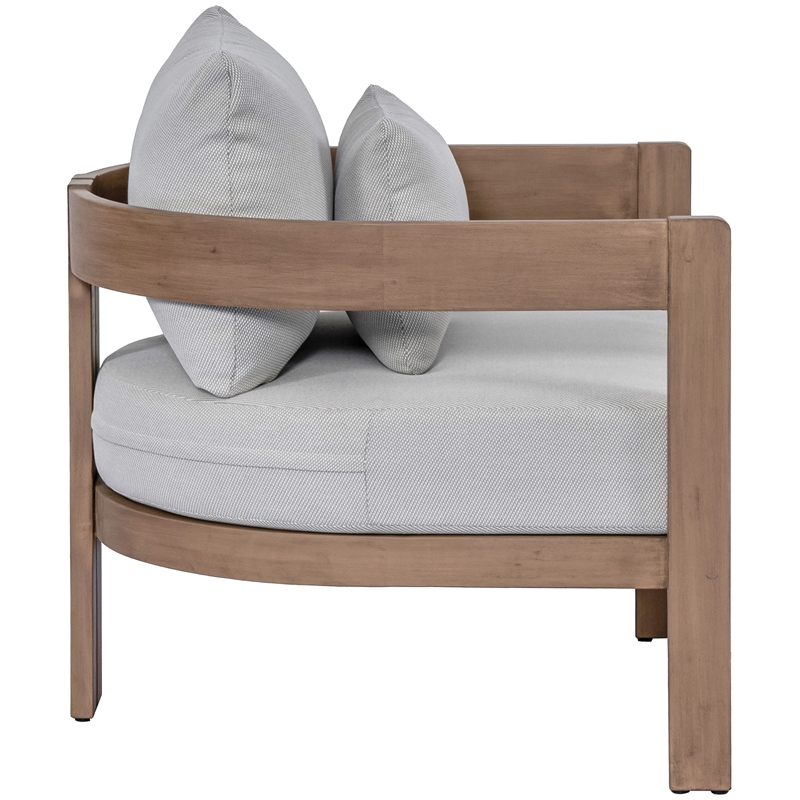 Meridian Furniture Newport Grey Water Resist Fabric Patio Chair w/ Cover