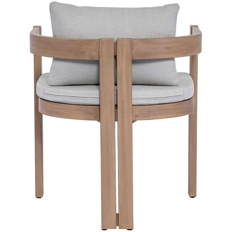 Meridian Furniture Newport Grey Water Resistant Fabric Patio Dining Chair