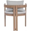 Meridian Furniture Newport Grey Water Resistant Fabric Patio Dining Chair
