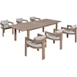 Meridian Furniture Newport Grey Water Resistant Fabric Patio Dining Chair