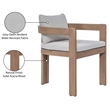 Meridian Furniture Newport Grey Water Resistant Fabric Patio Dining Chair