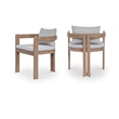 Meridian Furniture Newport Grey Water Resistant Fabric Patio Dining Chair