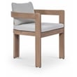 Meridian Furniture Newport Grey Water Resistant Fabric Patio Dining Chair