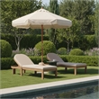 Meridian Furniture Newport Beige Water Resist Fabric Patio Lounge Chair w/ Cover