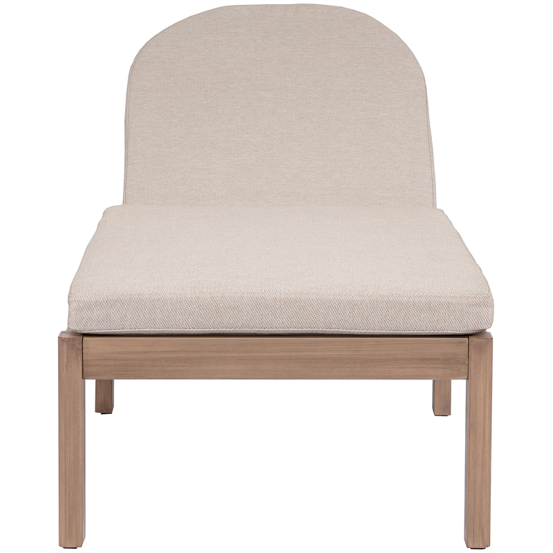 Meridian Furniture Newport Beige Water Resist Fabric Patio Lounge Chair w/ Cover