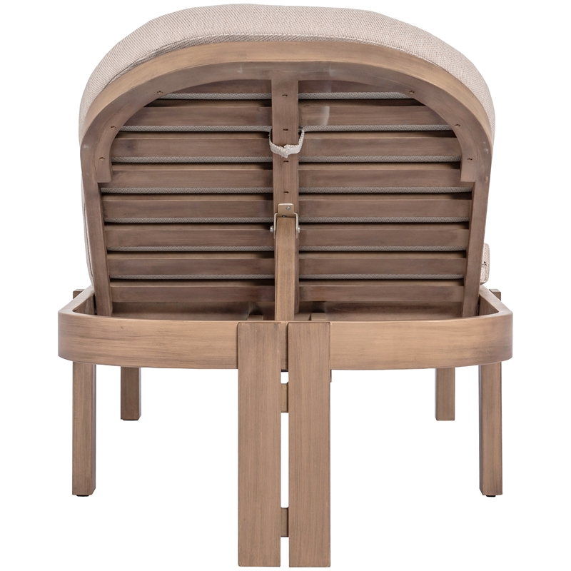 Meridian Furniture Newport Beige Water Resist Fabric Patio Lounge Chair w/ Cover
