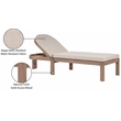 Meridian Furniture Newport Beige Water Resist Fabric Patio Lounge Chair w/ Cover