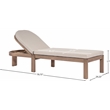 Meridian Furniture Newport Beige Water Resist Fabric Patio Lounge Chair w/ Cover
