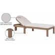 Meridian Furniture Newport Cream Water Resist Fabric Patio Lounge Chair w/ Cover