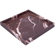 Meridian Furniture Barletta Cherry Square Marble Tray