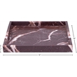 Meridian Furniture Barletta Cherry Square Marble Tray