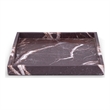 Meridian Furniture Barletta Cherry Square Marble Tray