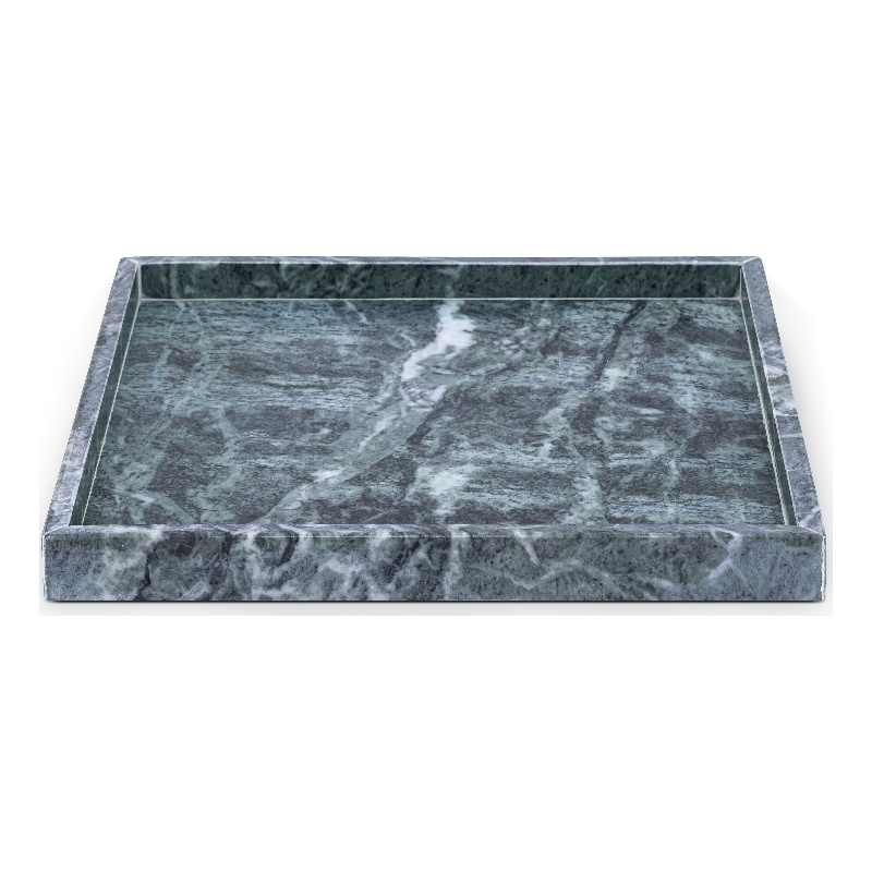 Meridian Furniture Barletta Green Square Marble Tray