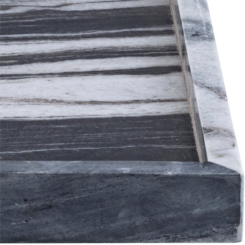 Meridian Furniture Barletta Panda Square Marble Tray