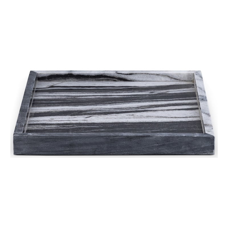 Meridian Furniture Barletta Panda Square Marble Tray