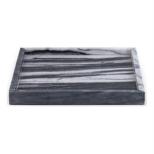 Meridian Furniture Barletta Panda Square Marble Tray