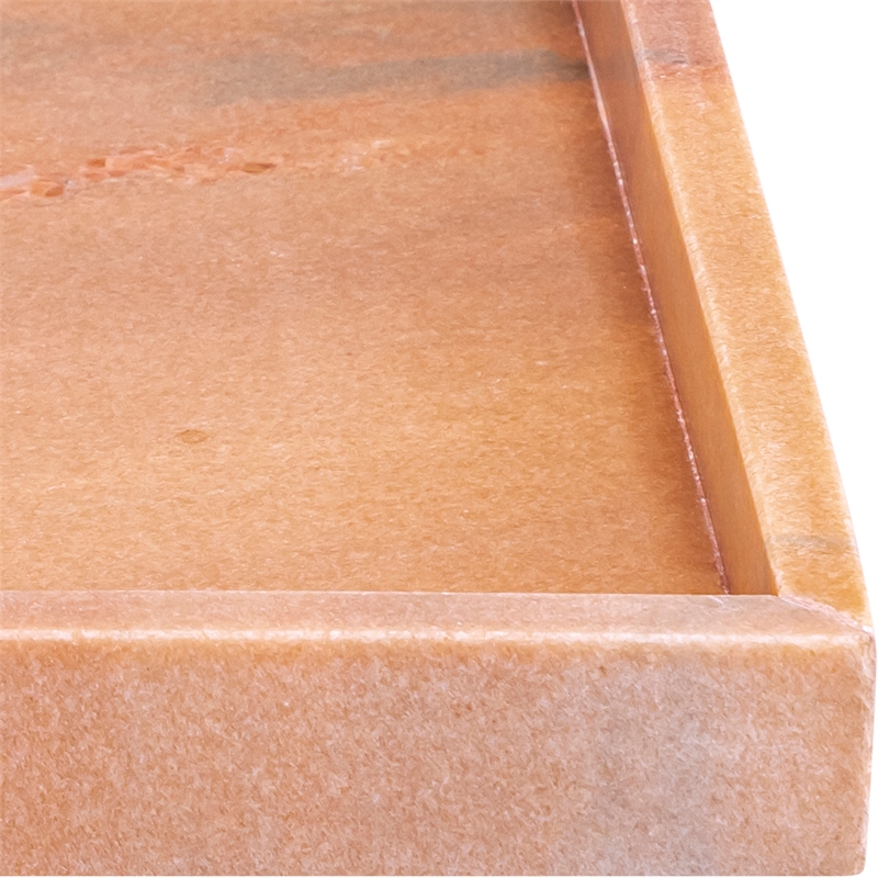 Meridian Furniture Barletta Pink Square Marble Tray
