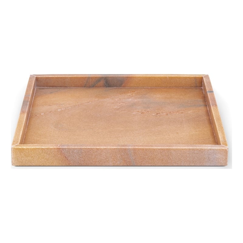 Meridian Furniture Barletta Pink Square Marble Tray
