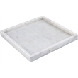 Meridian Furniture Barletta White Square Marble Tray