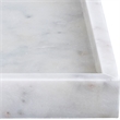 Meridian Furniture Barletta White Square Marble Tray