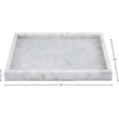 Meridian Furniture Barletta White Square Marble Tray