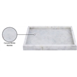 Meridian Furniture Barletta White Square Marble Tray