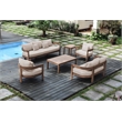 Meridian Furniture Newport Beige Water Resist Fabric Patio Chair w/ Cover