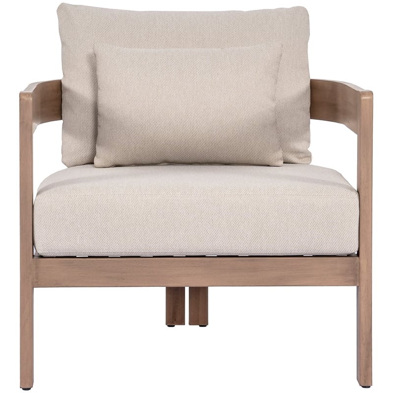 Meridian Furniture Newport Beige Water Resist Fabric Patio Chair w/ Cover