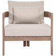 Meridian Furniture Newport Beige Water Resist Fabric Patio Chair w/ Cover