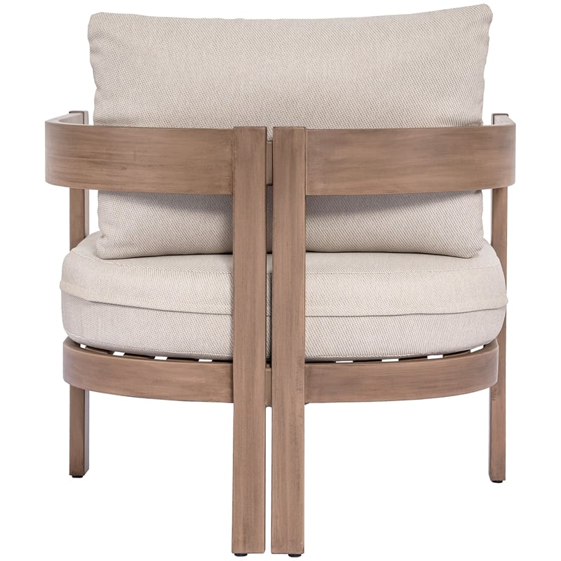 Meridian Furniture Newport Beige Water Resist Fabric Patio Chair w/ Cover