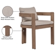 Meridian Furniture Newport Beige Water Resistant Fabric Patio Dining Chair