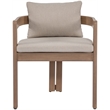 Meridian Furniture Newport Beige Water Resistant Fabric Patio Dining Chair