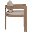 Meridian Furniture Newport Beige Water Resistant Fabric Patio Dining Chair