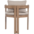 Meridian Furniture Newport Beige Water Resistant Fabric Patio Dining Chair