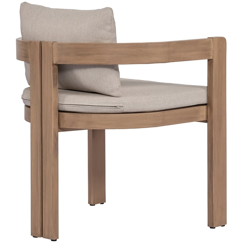 Meridian Furniture Newport Beige Water Resistant Fabric Patio Dining Chair