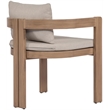 Meridian Furniture Newport Beige Water Resistant Fabric Patio Dining Chair