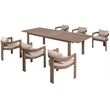 Meridian Furniture Newport Beige Water Resistant Fabric Patio Dining Chair