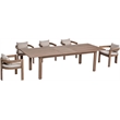 Meridian Furniture Newport Beige Water Resistant Fabric Patio Dining Chair